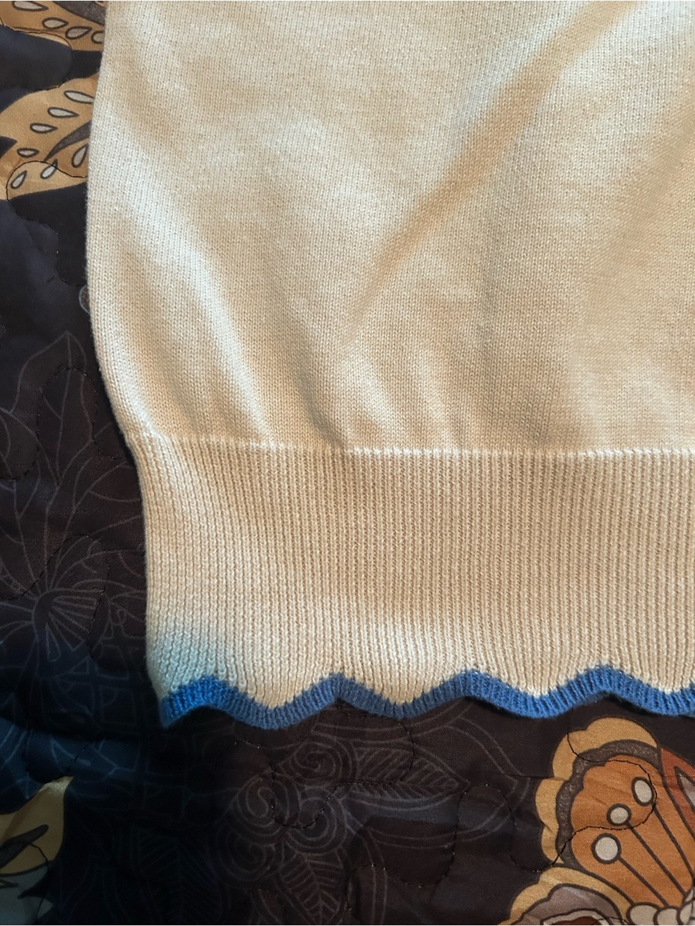 OXKNIT Cream Floral Embroidered Crewneck Sweater - Picture 4 of 5